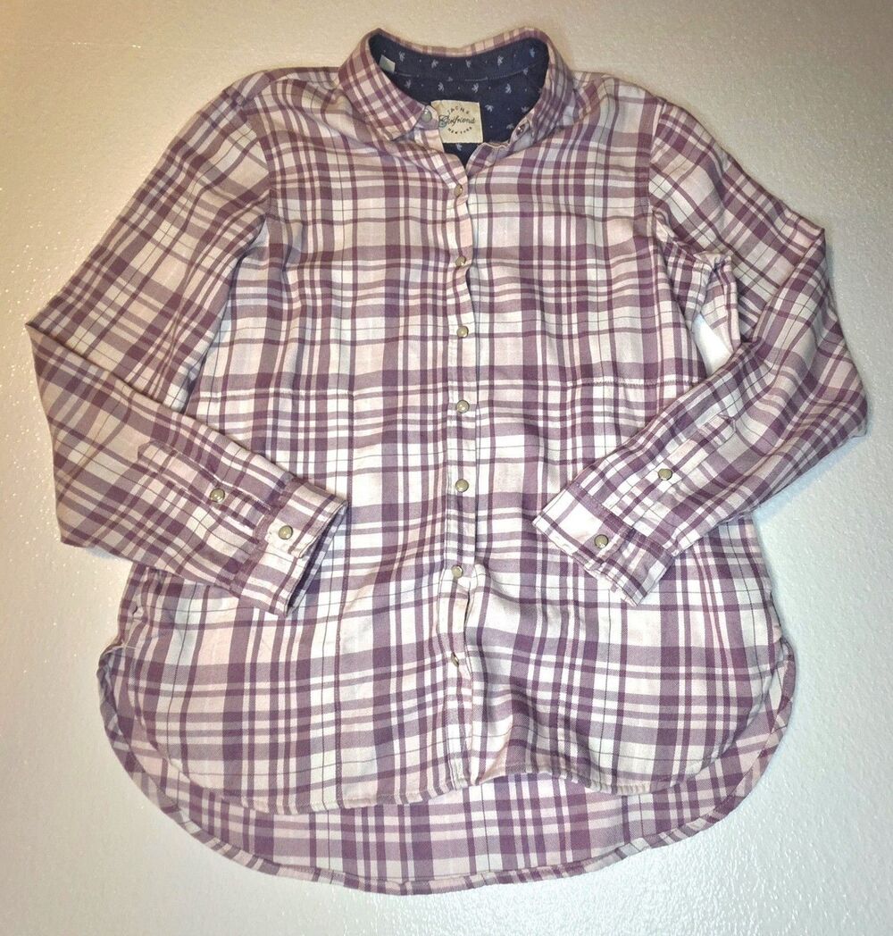 Jachs Girlfriend Women S Super Super Soft Flannel Shirt Pink (Small) Pearl Snaps